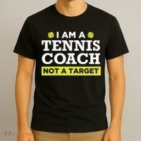Funny Tennis Coach Gift Not A Target T-Shirt thumb 3