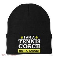 Funny Tennis Coach Gift Not A Target Beanie thumb 0