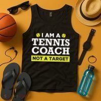 Funny Tennis Coach Gift Not A Target Tank Top thumb 4