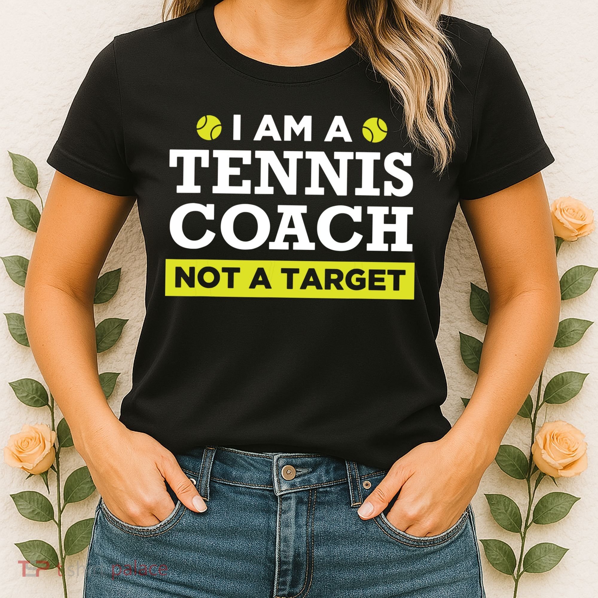 Funny Tennis Coach Gift Not A Target Women's T-Shirt