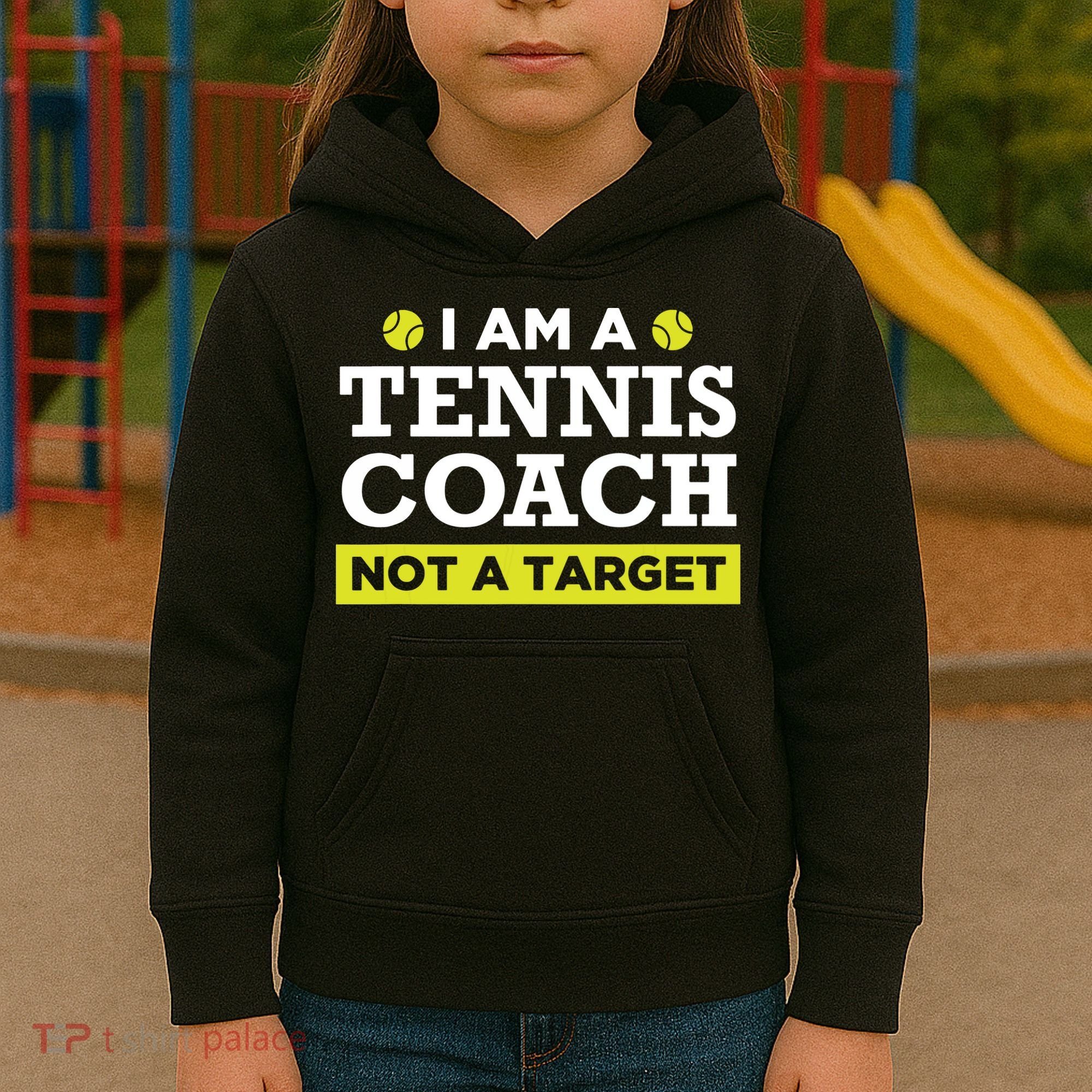 Funny Tennis Coach Gift Not A Target Kids Hoodie