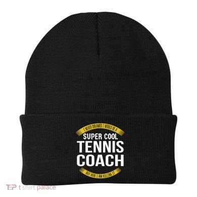 Funny Tennis Coach Gift Appreciation Beanie