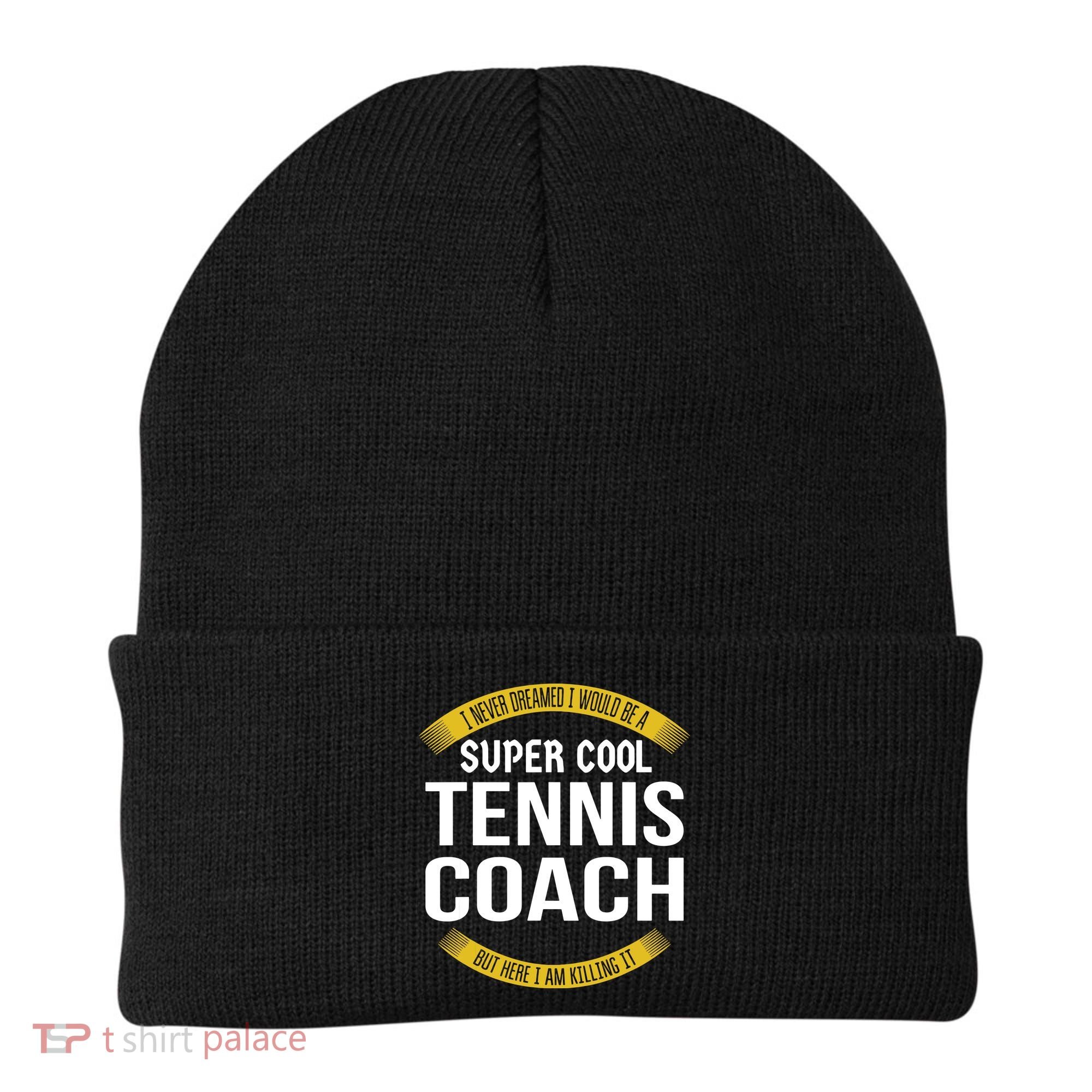 Funny Tennis Coach Gift Appreciation Beanie