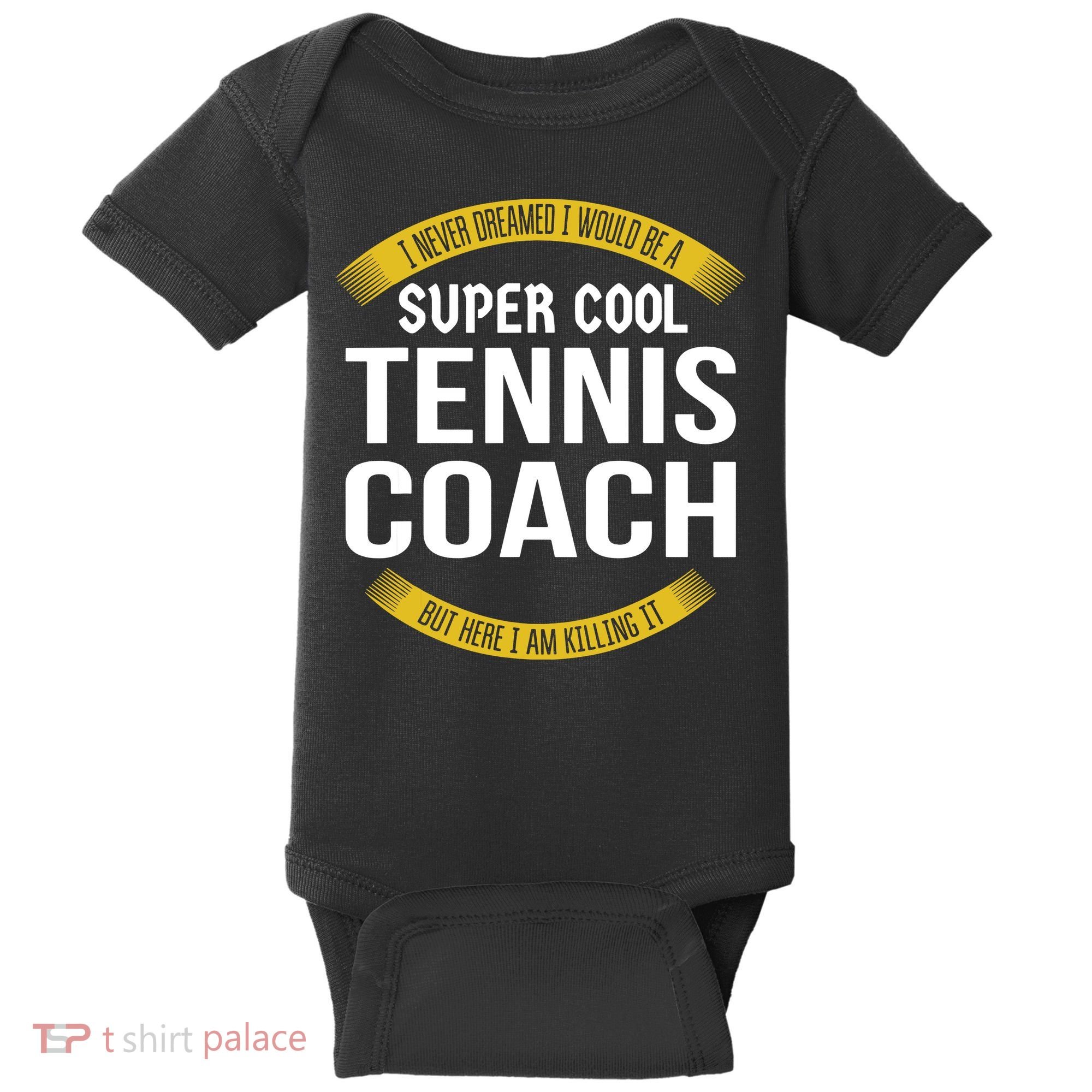 Funny Tennis Coach Gift Appreciation Baby Bodysuit