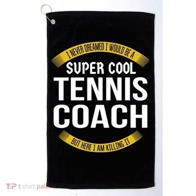 Funny Tennis Coach Gift Appreciation Golf Towel