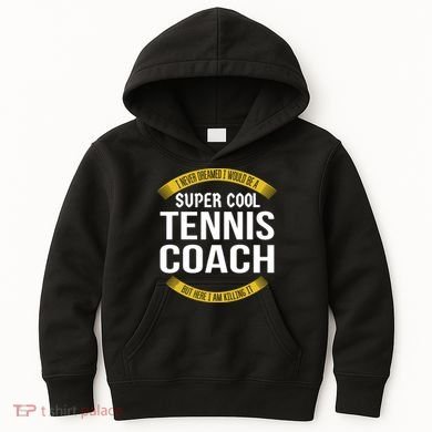 Funny Tennis Coach Gift Appreciation Kids Hoodie