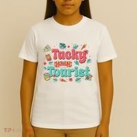 Funny Tourist Costume Tie Dye Tacky Traveler Tacky Tourist T-Shirt thumb 4