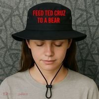 Feed Ted Cruz To A Bear Bucket Hat thumb 3