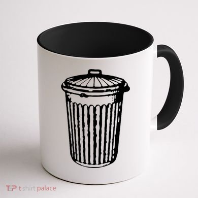 Fun Trash Can Meaningful Gift Garbage Day Coffee Mug back