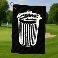 Fun Trash Can Meaningful Gift Garbage Day Golf Towel thumb 1