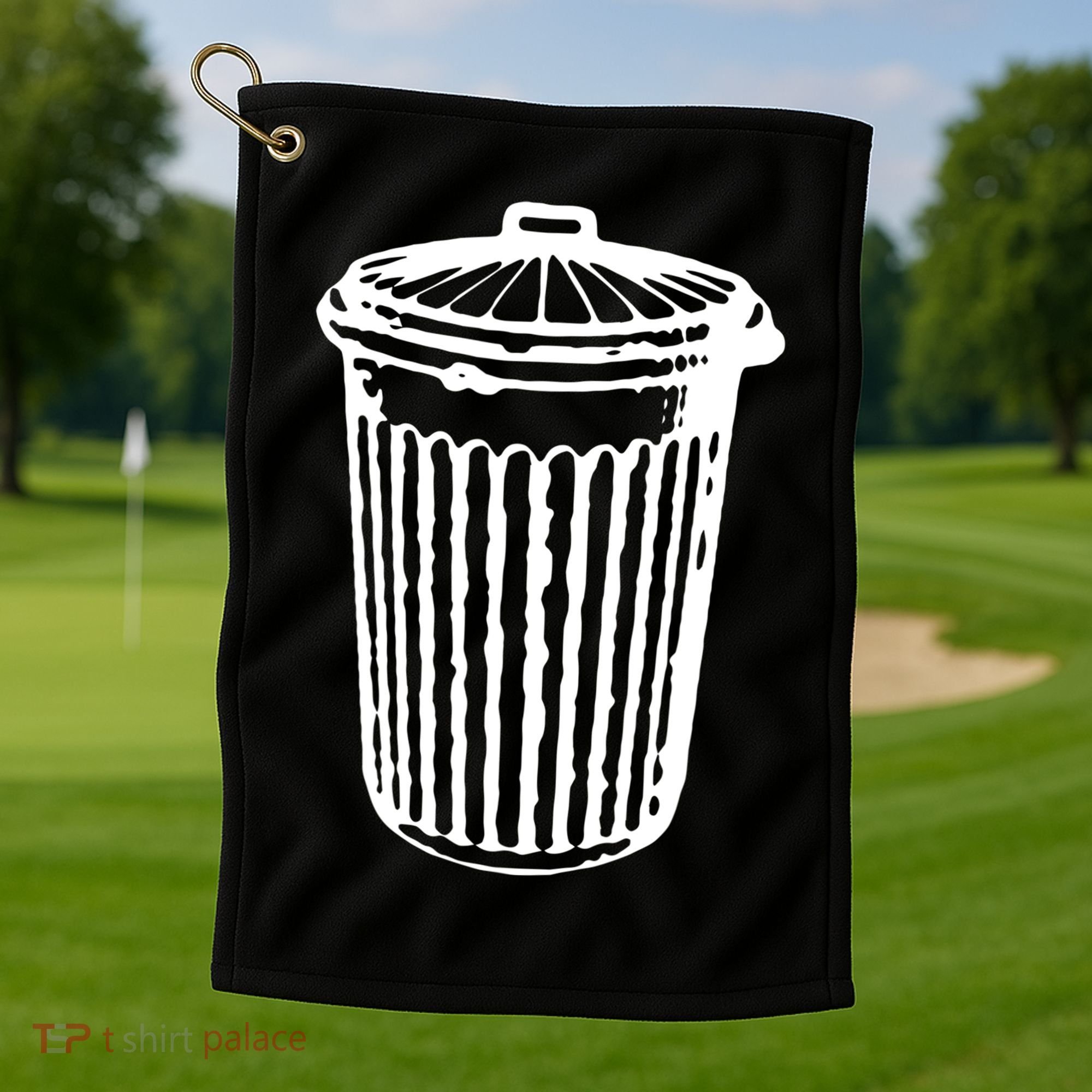 Fun Trash Can Meaningful Gift Garbage Day Golf Towel
