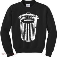 Fun Trash Can Meaningful Gift Garbage Day Kids Sweatshirt thumb 0
