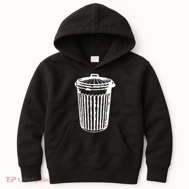Fun Trash Can Meaningful Gift Garbage Day Kids Hoodie