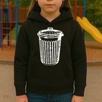 Fun Trash Can Meaningful Gift Garbage Day Kids Hoodie thumb 3
