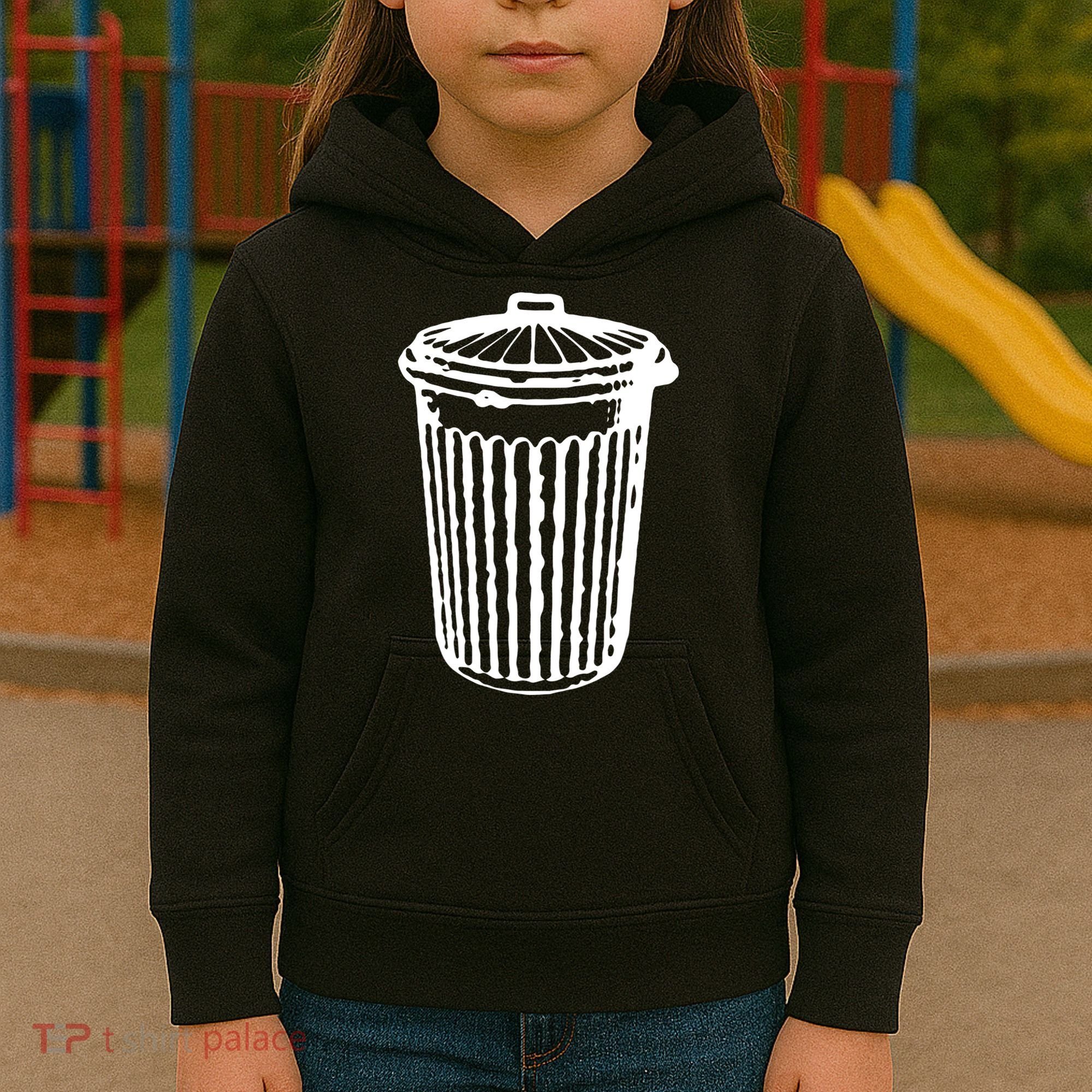 Fun Trash Can Meaningful Gift Garbage Day Kids Hoodie