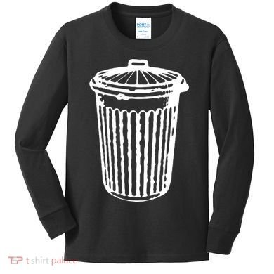 Fun Trash Can Meaningful Gift Garbage Day Kids Long Sleeve Shirt