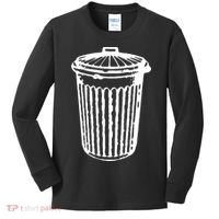 Fun Trash Can Meaningful Gift Garbage Day Kids Long Sleeve Shirt thumb 0