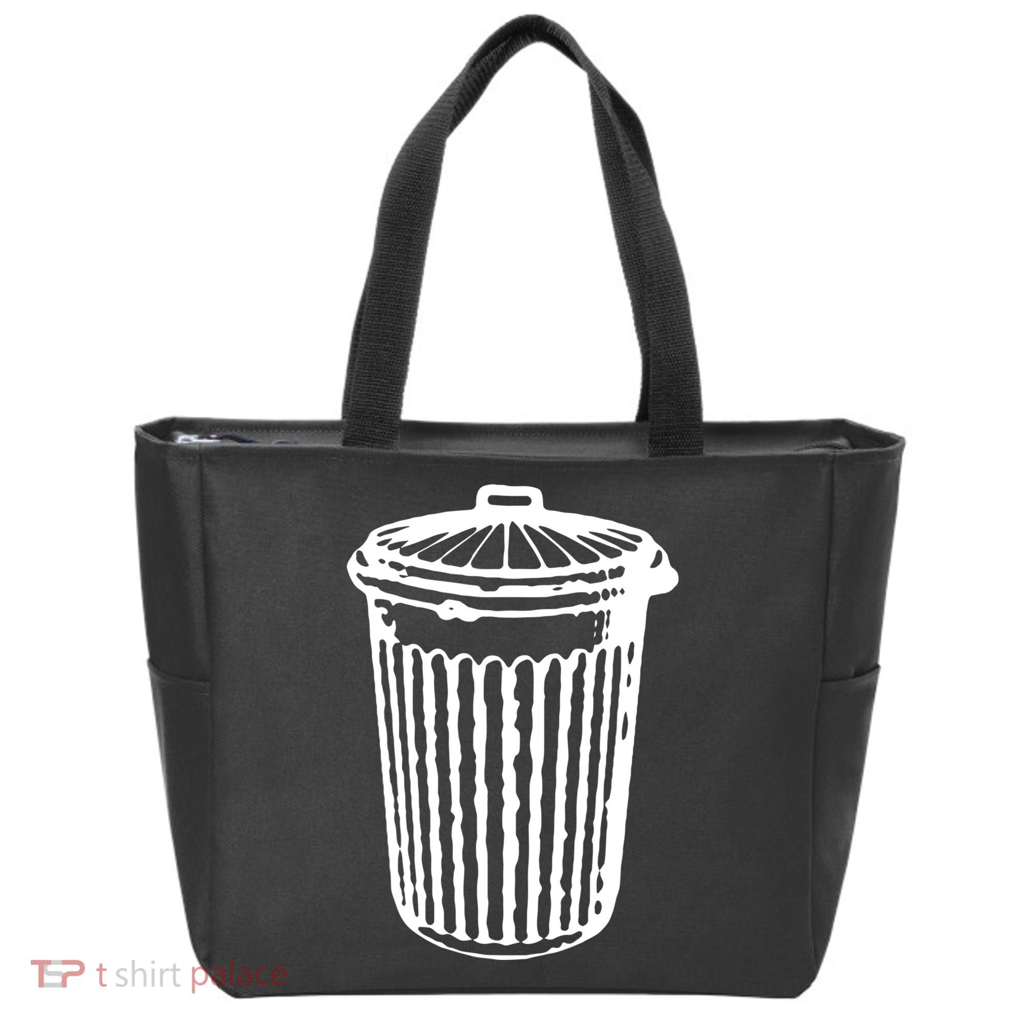 Fun Trash Can Meaningful Gift Garbage Day Tote Bag