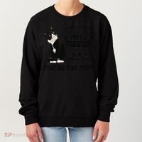 Funny Tuxedo Cat Mom Quote Tuxie Cat Gift Women's Sweatshirt thumb 0