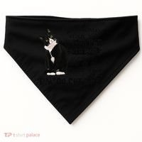 Funny Tuxedo Cat Mom Quote Tuxie Cat Gift USA-Made Doggie Bandana thumb 0
