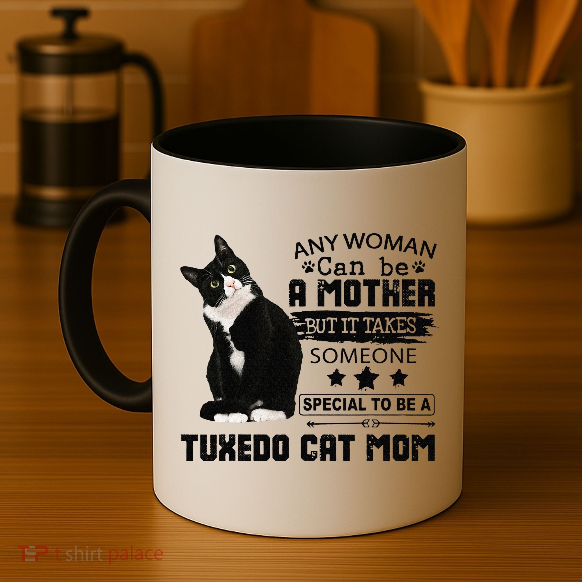 Funny Tuxedo Cat Mom Quote Tuxie Cat Gift Coffee Mug