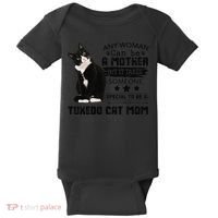 Funny Tuxedo Cat Mom Quote Tuxie Cat Gift Baby Bodysuit thumb 0