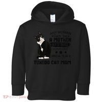 Funny Tuxedo Cat Mom Quote Tuxie Cat Gift Toddler Hoodie thumb 0
