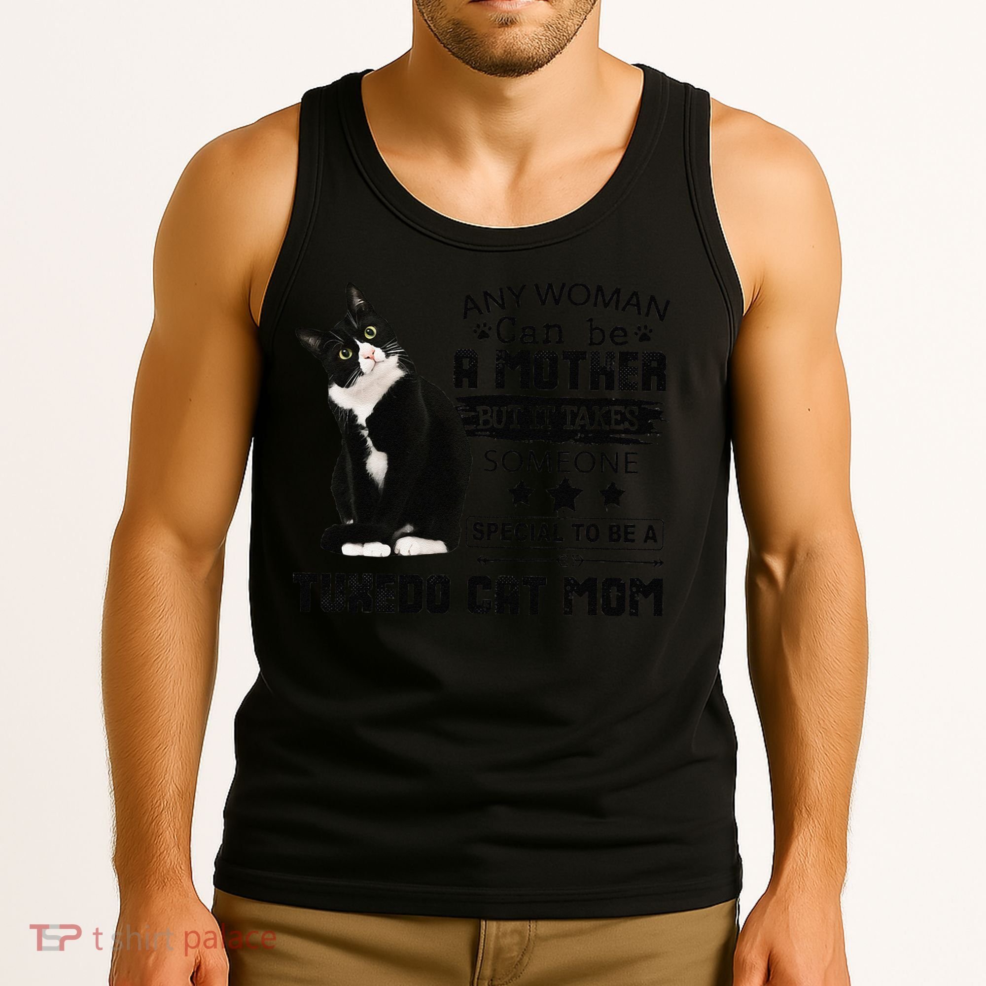 Funny Tuxedo Cat Mom Quote Tuxie Cat Gift Tank Top