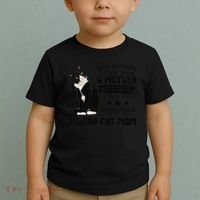 Funny Tuxedo Cat Mom Quote Tuxie Cat Gift Toddler T-Shirt thumb 2