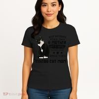 Funny Tuxedo Cat Mom Quote Tuxie Cat Gift Women's T-Shirt thumb 4