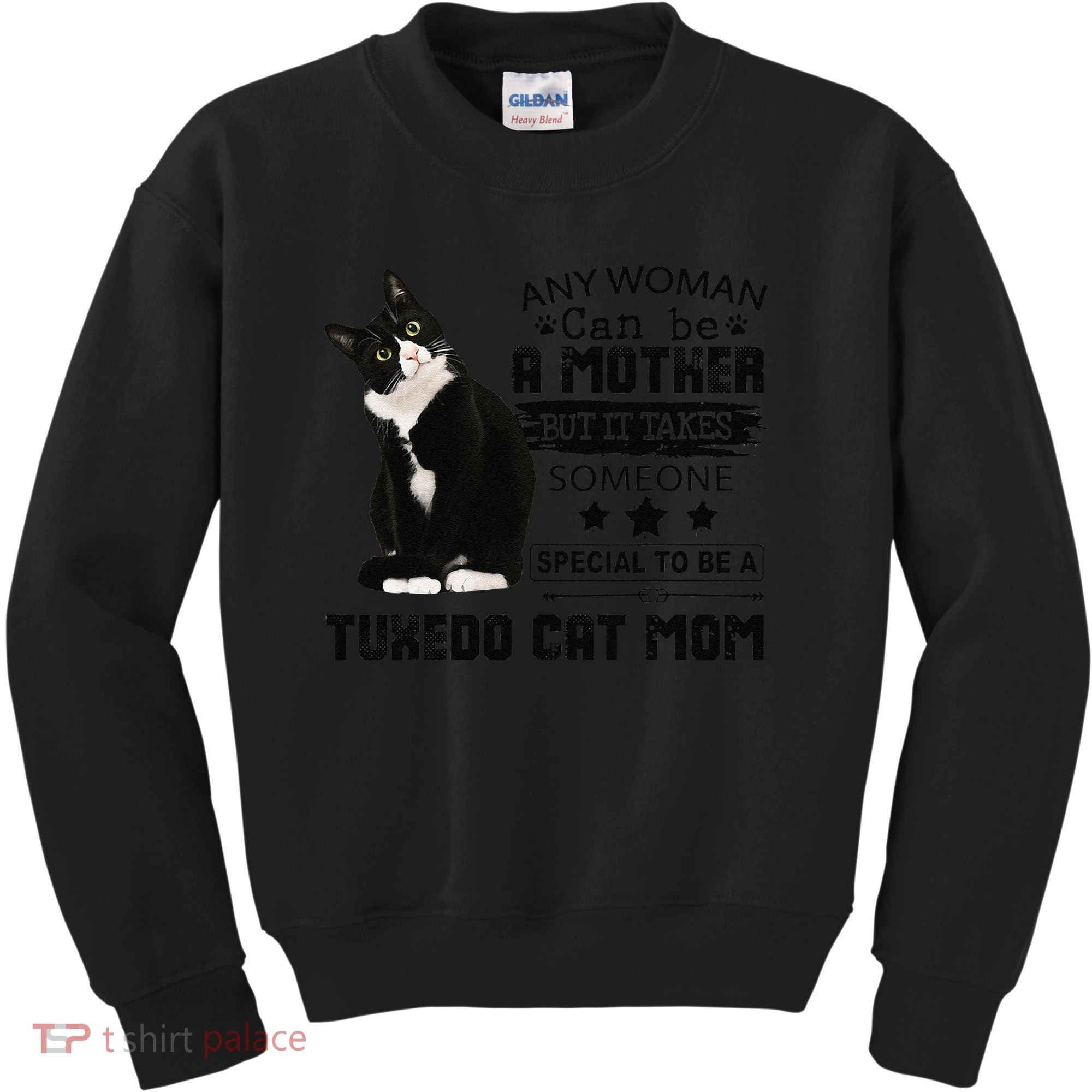 Funny Tuxedo Cat Mom Quote Tuxie Cat Gift Kids Sweatshirt