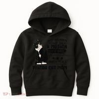 Funny Tuxedo Cat Mom Quote Tuxie Cat Gift Kids Hoodie thumb 0