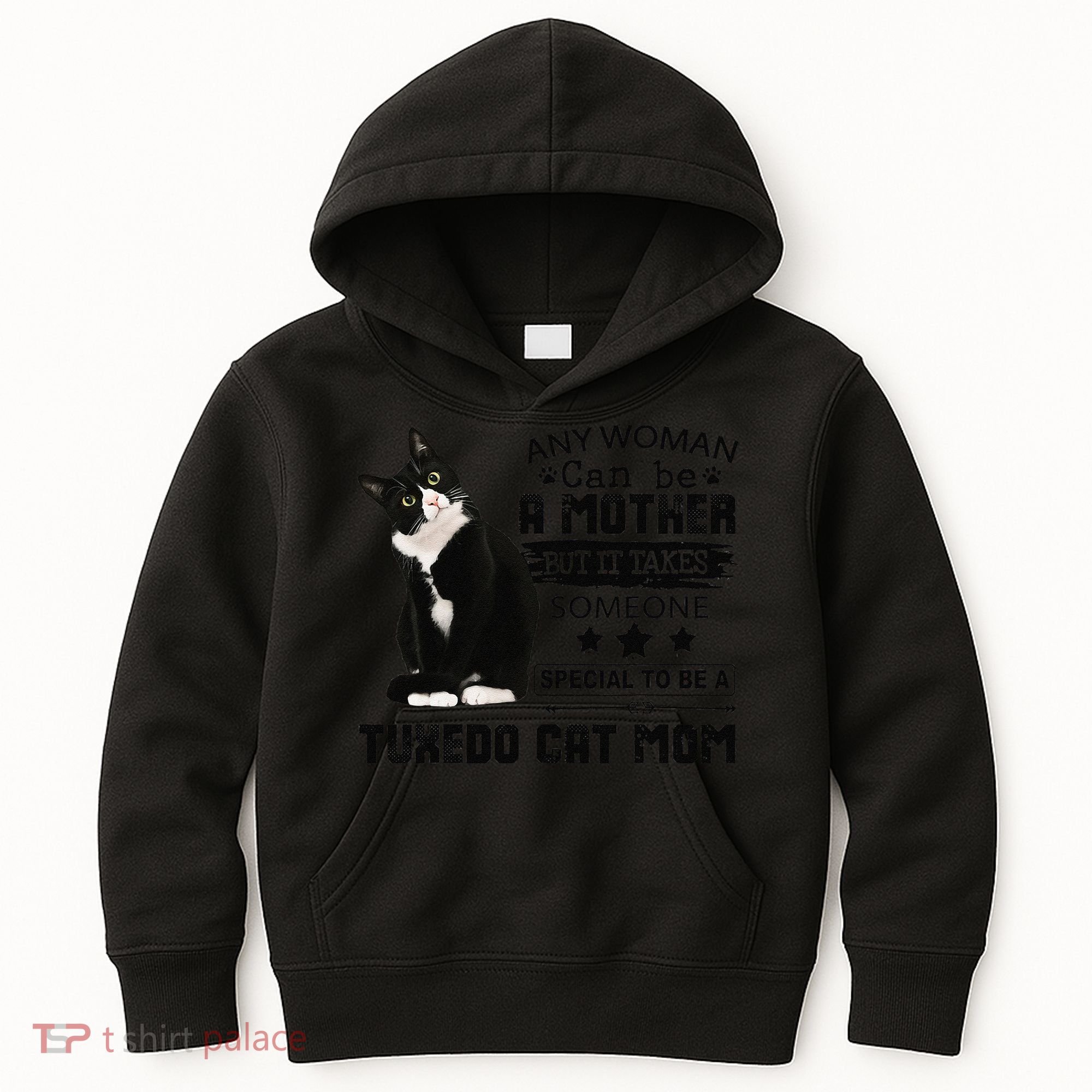 Funny Tuxedo Cat Mom Quote Tuxie Cat Gift Kids Hoodie