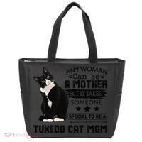 Funny Tuxedo Cat Mom Quote Tuxie Cat Gift Tote Bag thumb 0