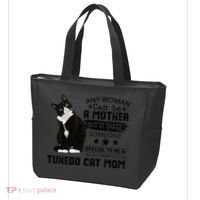 Funny Tuxedo Cat Mom Quote Tuxie Cat Gift Tote Bag thumb 3