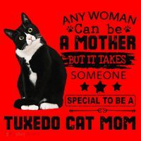 Funny Tuxedo Cat Mom Quote Tuxie Cat Gift Santa Hat thumb 1