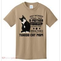 Funny Tuxedo Cat Mom Quote Tuxie Cat Gift Kids T-Shirt thumb 0