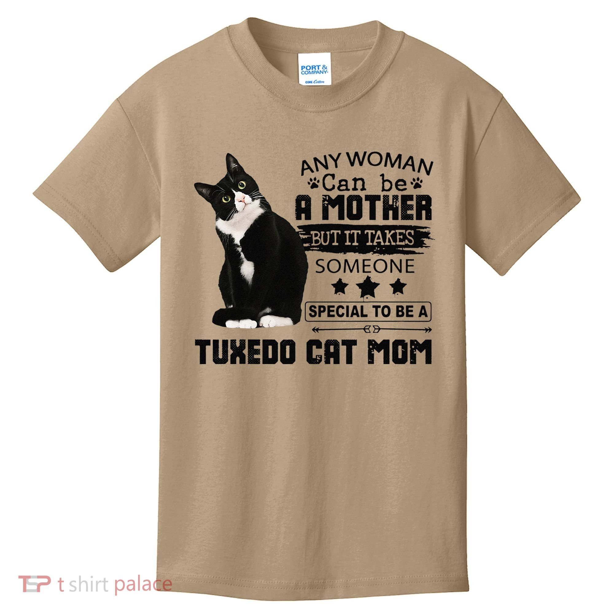 Funny Tuxedo Cat Mom Quote Tuxie Cat Gift Kids T-Shirt