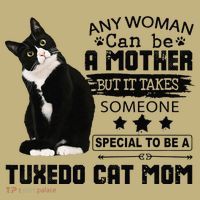 Funny Tuxedo Cat Mom Quote Tuxie Cat Gift Kids T-Shirt thumb 2