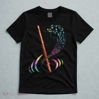 Flutist Treble Clef Classical Music Colorful Flute T-Shirt thumb 5