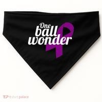 Funny Testicular Cancer Survivor Quote Saying Orchidectomy USA-Made Doggie Bandana thumb 0