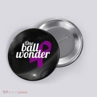 Funny Testicular Cancer Survivor Quote Saying Orchidectomy Button thumb 0