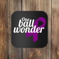 Funny Testicular Cancer Survivor Quote Saying Orchidectomy Coaster thumb 0