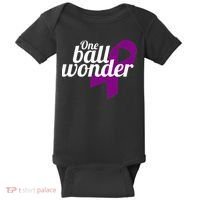 Funny Testicular Cancer Survivor Quote Saying Orchidectomy Baby Bodysuit thumb 0