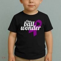 Funny Testicular Cancer Survivor Quote Saying Orchidectomy Toddler T-Shirt thumb 2