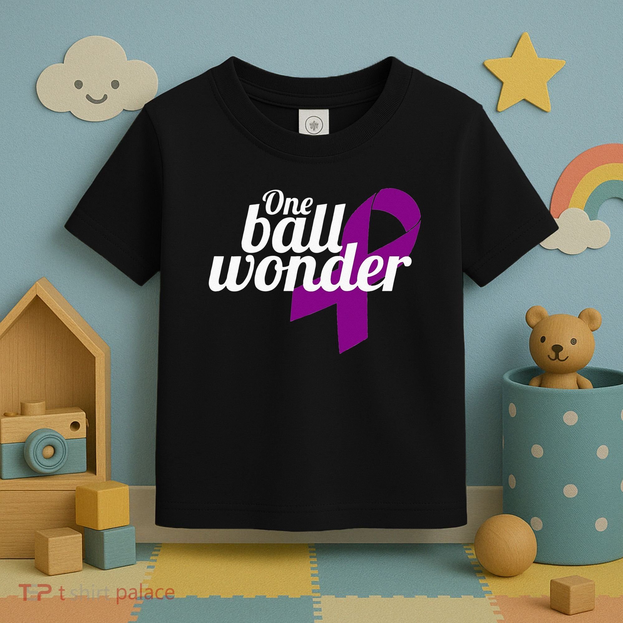 Funny Testicular Cancer Survivor Quote Saying Orchidectomy Toddler T-Shirt