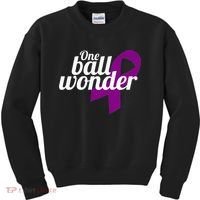 Funny Testicular Cancer Survivor Quote Saying Orchidectomy Kids Sweatshirt thumb 0