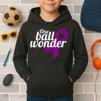 Funny Testicular Cancer Survivor Quote Saying Orchidectomy Kids Hoodie thumb 2
