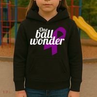 Funny Testicular Cancer Survivor Quote Saying Orchidectomy Kids Hoodie thumb 3