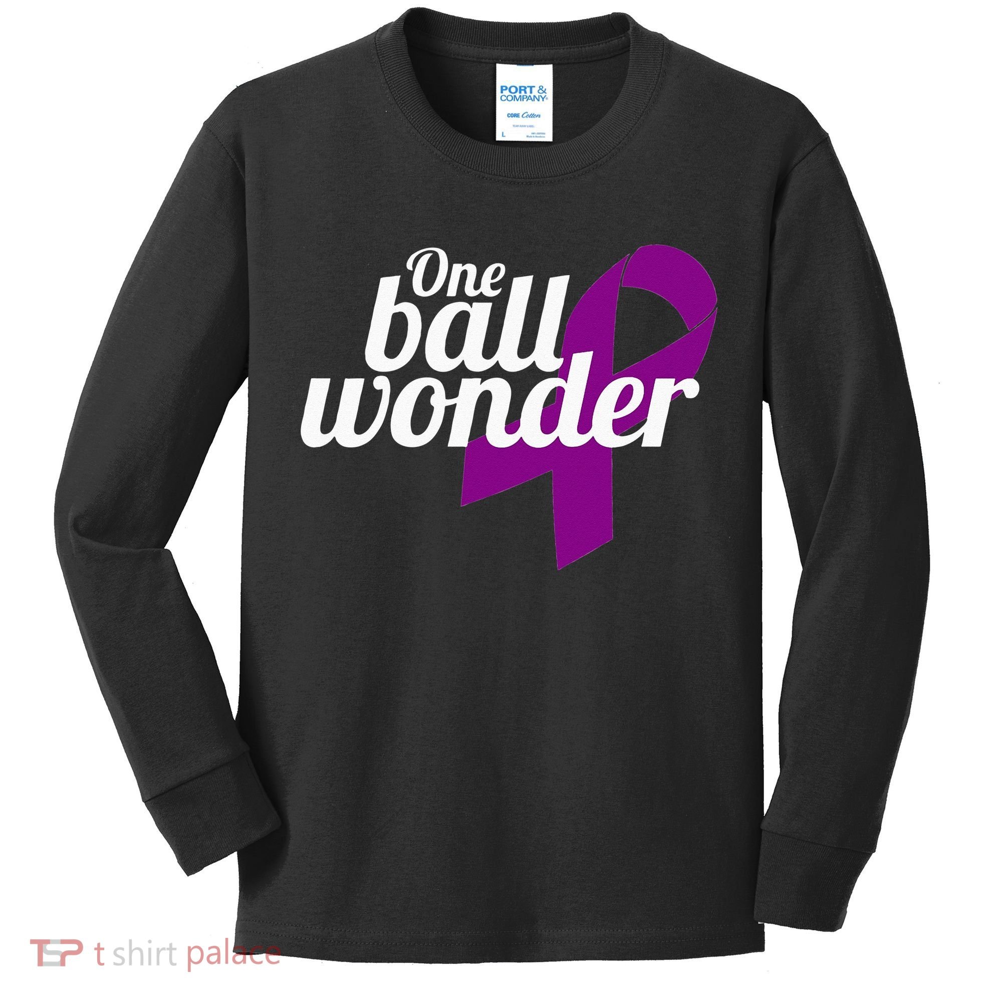 Funny Testicular Cancer Survivor Quote Saying Orchidectomy Kids Long Sleeve Shirt